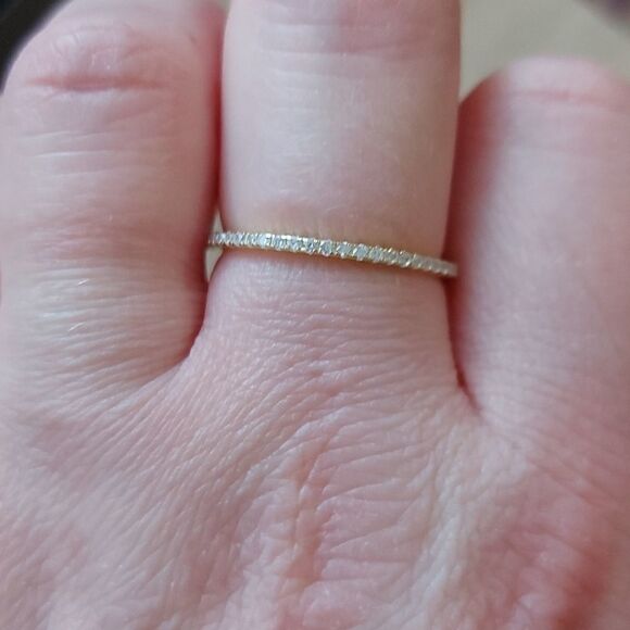 14K Gold Plated Sterling Silver Band Ring - Picture 5 of 10